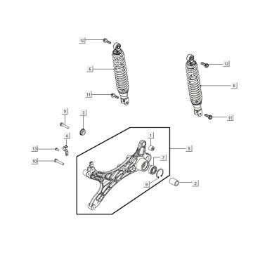 Ammortizzatore Agility 16+ 200i Argento Metallizzato Opaco