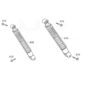 Ammortizzatore Neco Azzuro 125 nero