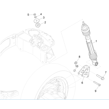 Ammortizzatore Vespa Elettrica 45km/h Euro 5 2021