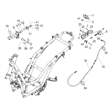 Blocchetto di accensione Piaggio Beverly 500 Euro 3 2007-2012