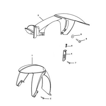 Parafango anteriore Peugeot Ludix one 2 tempi
