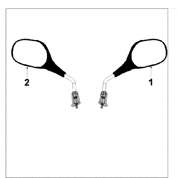 Specchietti bianchi vecchi Peugeot Tweet