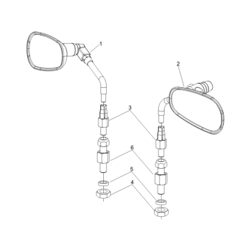 Specchietti retrovisori Piaggio Beverly 500 Euro 3 2007-2012