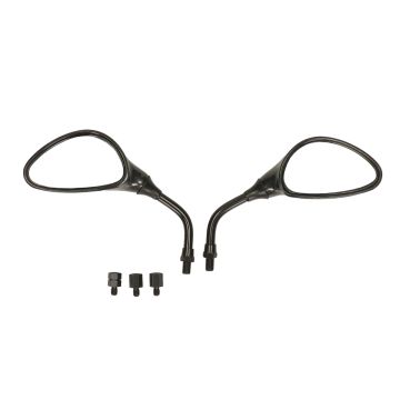 Set specchietti sportivi universali in carbonio modello corto DMP