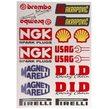 Adesivi Sponser 16 pezzi