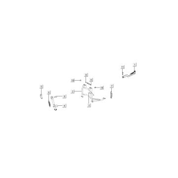 Cavalletto centrale - Cavalletto laterale - Pedale Kymco Super8 50 4 tempi 2009→ nero