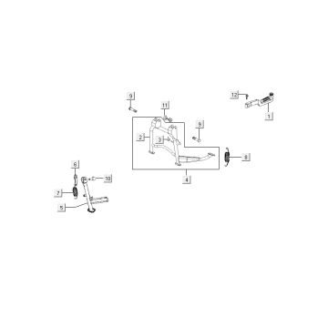 Cavalletto centrale - Cavalletto laterale - Pedale Kickstart Kymco Agility RS 4 tempi bianco 09