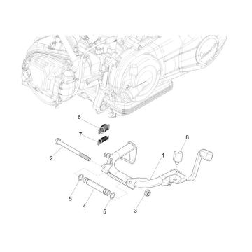 Cavalletto centrale Vespa Primavera 50 4T 4V AC