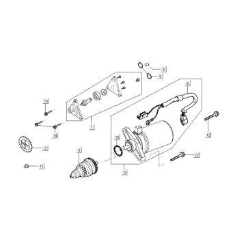 Motorino di avviamento - Pompa olio Kymco Sento 50 4 tempi marrone