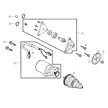 Starting motor oil pump Kymco Super8 R E5