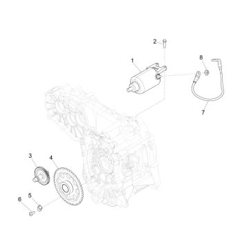 Motorino di avviamento - Ingranaggio di avviamento Piaggio MP3 300 ie LT Business - Sport (con e senza ABS) 2016-2018
