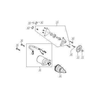 Motorino di avviamento - Bendix - Pompa olio argento Kymco Agility 12' 4 tempi