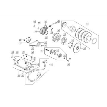 Motorino di avviamento Kymco Xciting 500i 4T LC
