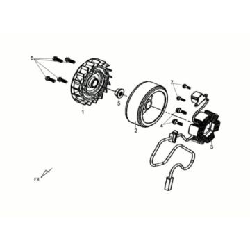 Steranker - vliegwiel Sym Crox 50 E3