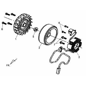 Accensione - Statore - Volano Sym Allo GT (WH006 S882U) argento bianco