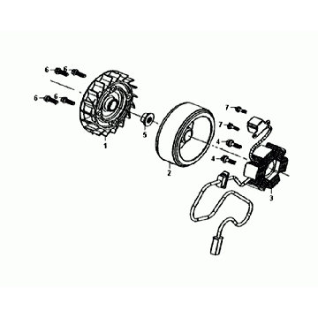 Accensione - Statore - Volano Sym Orbit III Black