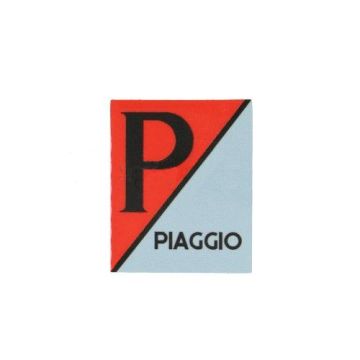 Adesivo logo frontale Vespa LX/LXV/S/Primavera/Sprint grigio/rosso