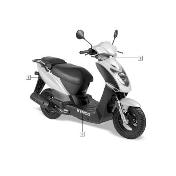 Emblemi - Adesivi - Logo 2 Kymco Agility 10' 4-stroke blu