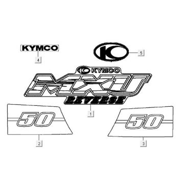 Emblemi – Adesivi – Logo Kymco MXU 50 2T AC