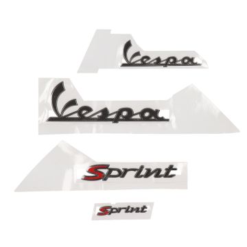 Set adesivi/set emblemi Vespa Sprint smoke 4 pezzi