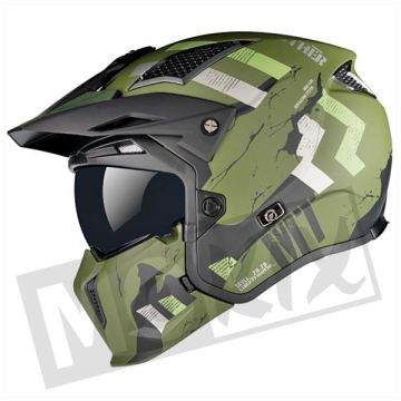 Casco MT Streetfighter SV Skull verde opaco