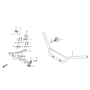 Volante - Supporto manubrio Honda MT50