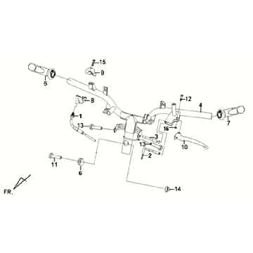 Cavi leva freno manubrio Sym Allo GT (WH006 S882U) bianco argento