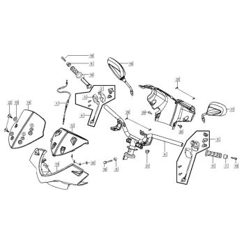 Volante - Copri manubrio - Specchietti - Manopole - Cavi Kymco Agility CITY 16 125