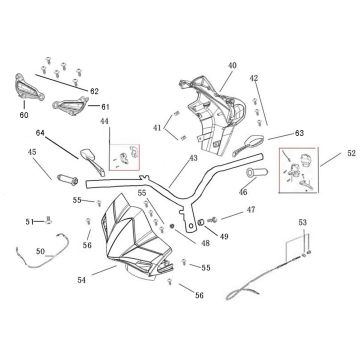 Volante - Componenti sterzo AGM R8 bianchi