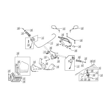 Volante - Componenti sterzo Kymco People S 50 4 tempi crystal blue