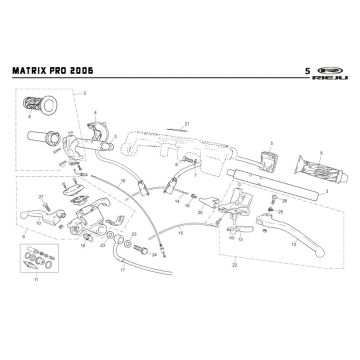 Volante - Componenti sterzo Rieju Rs2 pro blue 2009 2 tempi