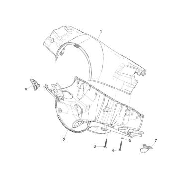 Coprimanubrio Vespa Primavera 50 4T IGET 3V AC Euro 4 blu 289/A