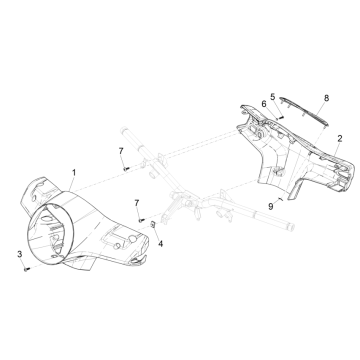 Coprimanubrio Vespa GTS 125 ie ABS Euro 5 2021