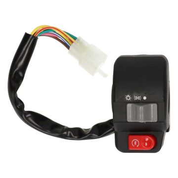 Interruttore di sterzo Kymco Agility con pulsante di illuminazione regolabile, completo di cablaggio destro, ELEC