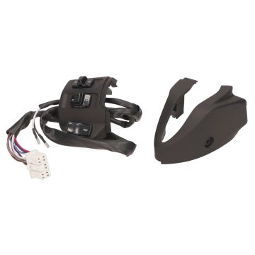 Interruttore luce/interruttore sterzo nero opaco con cablaggio Vespa Primavera 50 2 tempi/4 tempi/Sprint 50 2 tempi/4 tempi