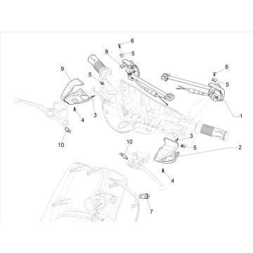 Comandi al manubrio Vespa Elettrica 25km/h 2021-2023