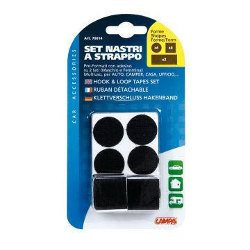Set nastro + velcro tondo/angolare 12 pezzi | Lampa