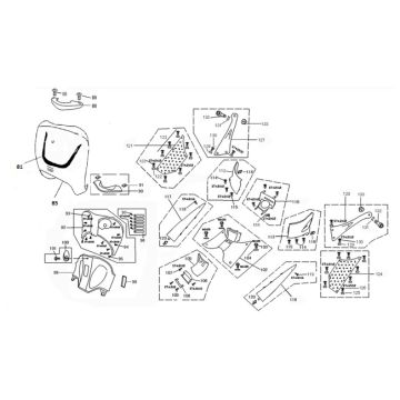 Parti del pannello frontale/cofano China Grande Retro bianco