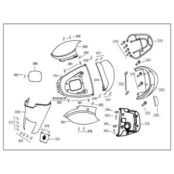 Parabrezza per moto - Helmbak - China Zip posteriore nero