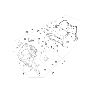 Paragambe Piaggio Beverly 500 Euro 3 2007-2012 nero 94