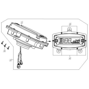 Contachilometri - Cabina di guida Kymco MXU 300R
