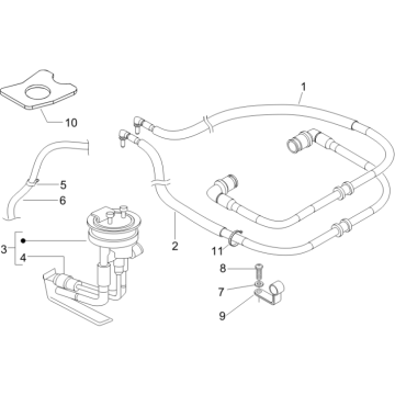 Coperchio anteriore Piaggio Beverly 500 Euro 3 2007-2012 nero 94