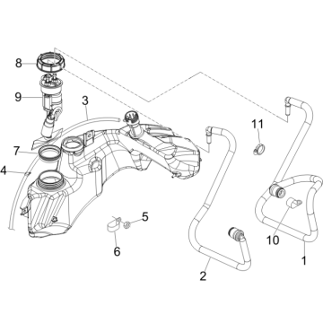 Pompa benzina Vespa GTS 250 ie 2005-2009 (con ABS)