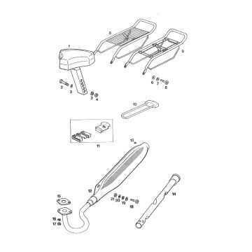 Zadel - bagagerek - uitlaat Tomos STANDARD QUADRO LUXE 1996-1997