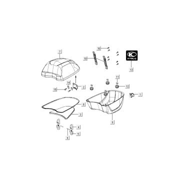 Bauletto Kymco Like 4 tempi nero metallizzato