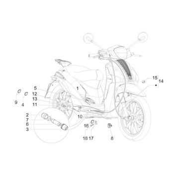 Cavo contachilometri - Cavo freno Piaggio Liberty 50 2T AC