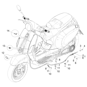 Cavo freno Vespa Elettrica 2021-2023 45km/h