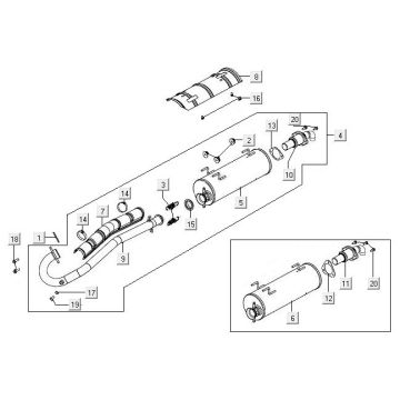 Scarico Kymco MXU 400