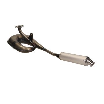 Flangia di marmitta completa (prodotta in UE) Peugeot 103/Fox trasparente/alluminio Tecno