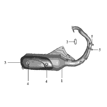 Scarico blu Sym DD50